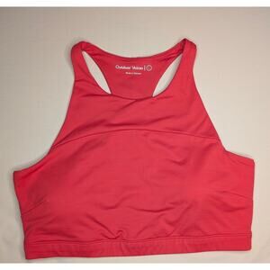 Outdoor Voices TechSweat Move Free Crop Racerback Sports Bra Coral Red Size L